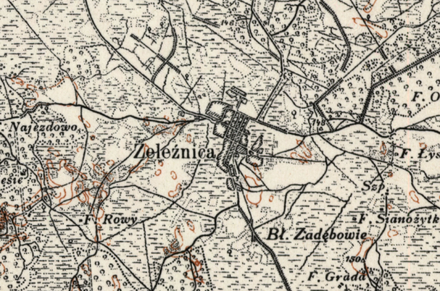 Залізниця на карті 1923 року